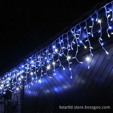 LED Icicle Light with End to End Connectors for Outdoor Use, CE and RoHS Approvals